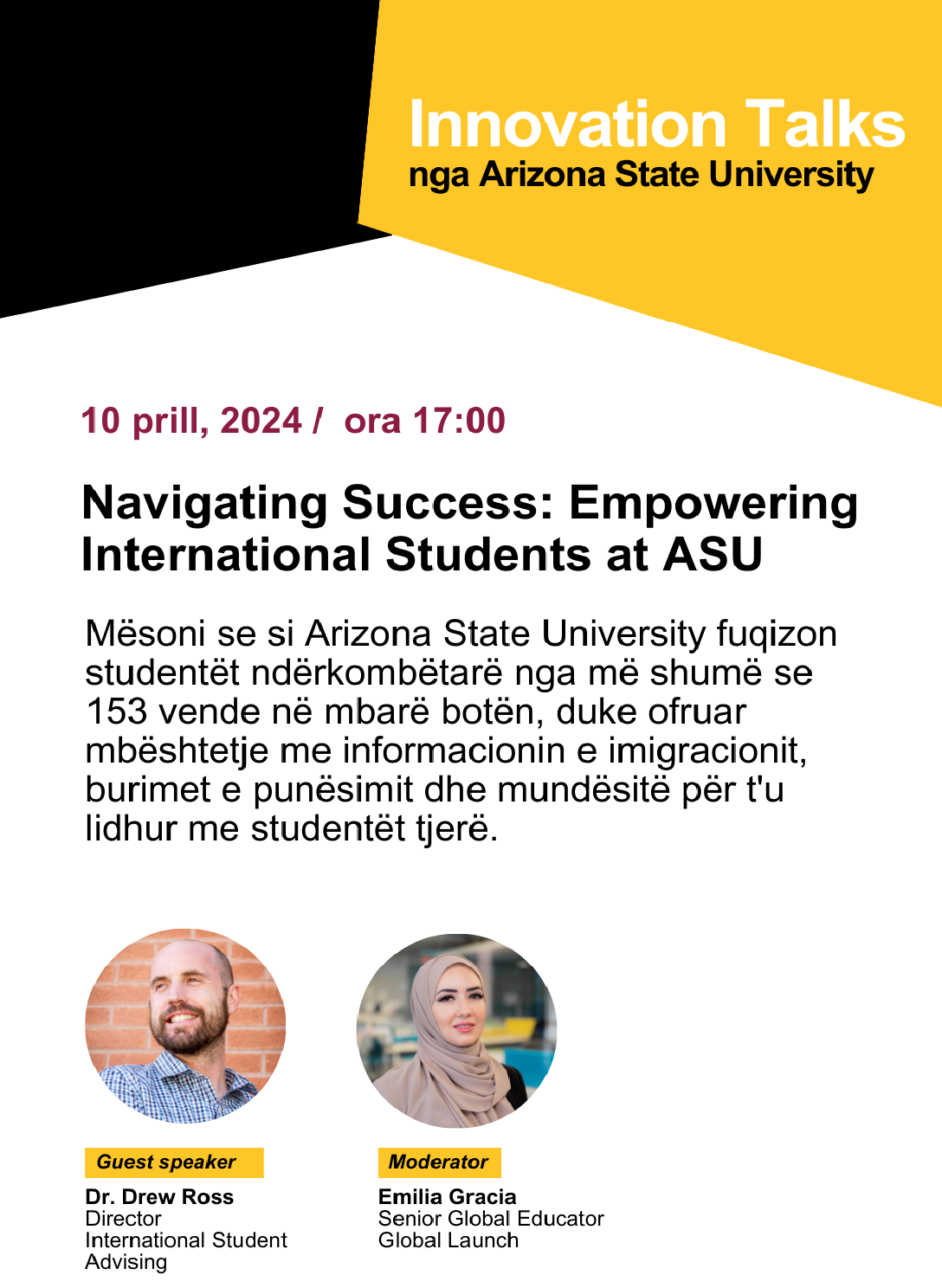 Innovation Talks poster for the April 10, 2024 session
