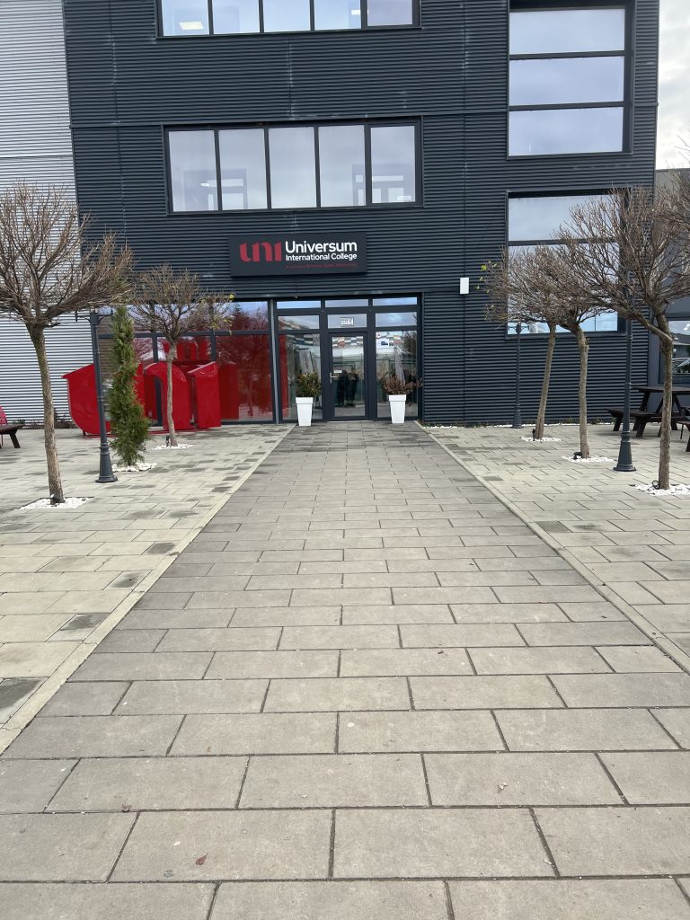Accessible campus entrance at UNI