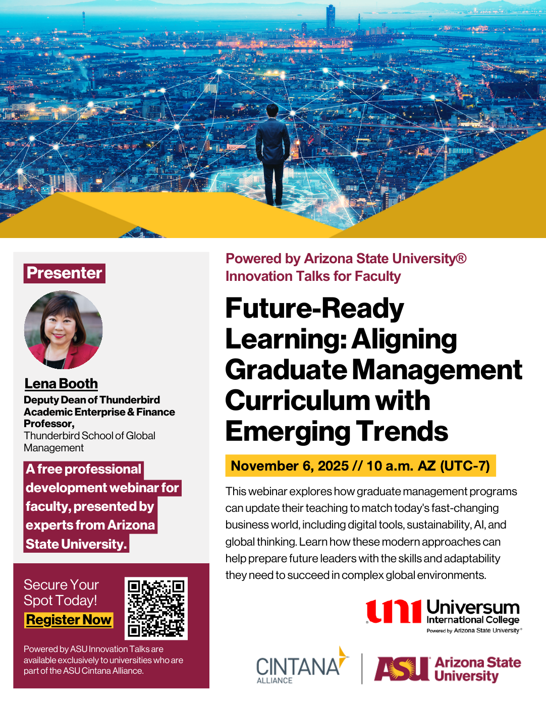 Innovation Talks poster for Future-Ready Learning on November 6, 2025