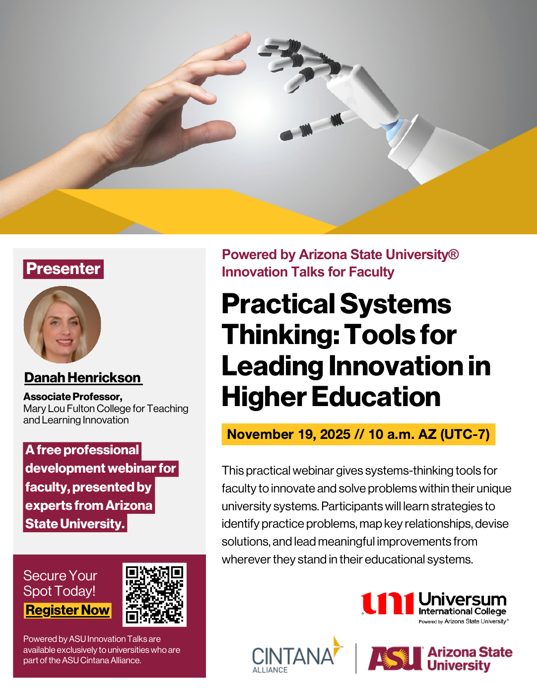 Innovation Talks poster for Practical Systems Thinking on November 19, 2025