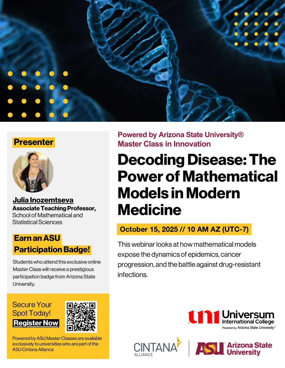 Posteri arkivor i 2025 per Decoding Disease: The Power of Mathematical Models in Modern Medicine